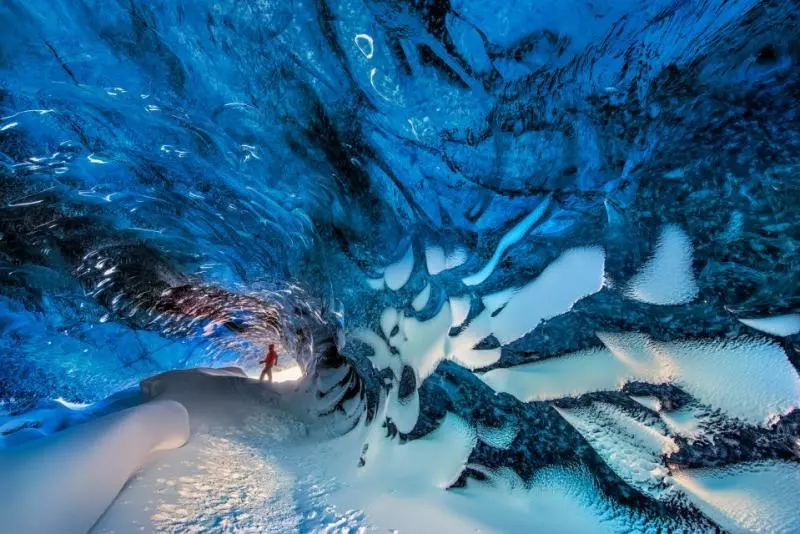 Blue ice cave in Iceland
